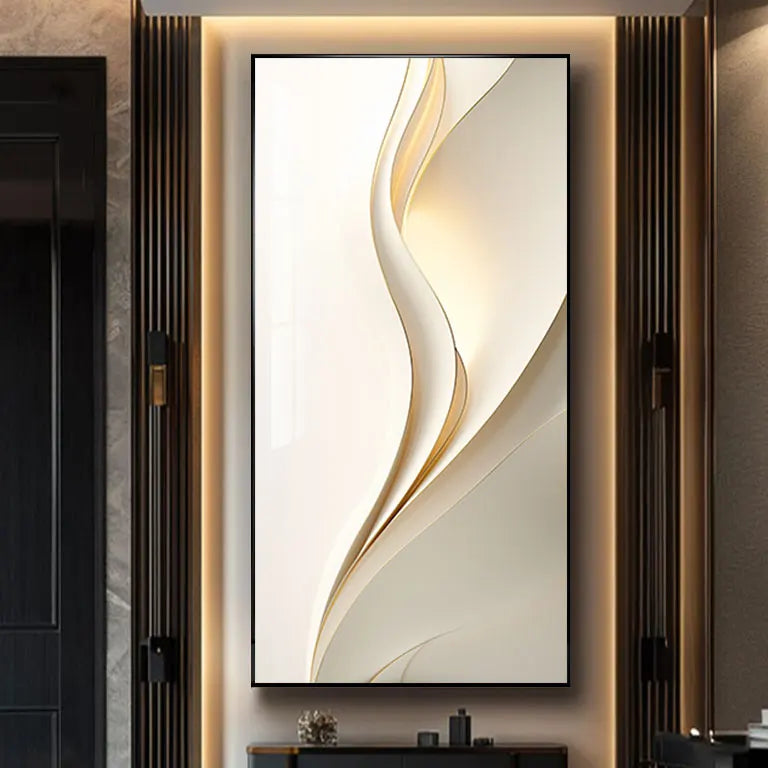 Modern Minimalist Mural Lamp Entrance Decoration Painting Facing Door High-End Hanging Painting Corridor Abstract Mural Hallway