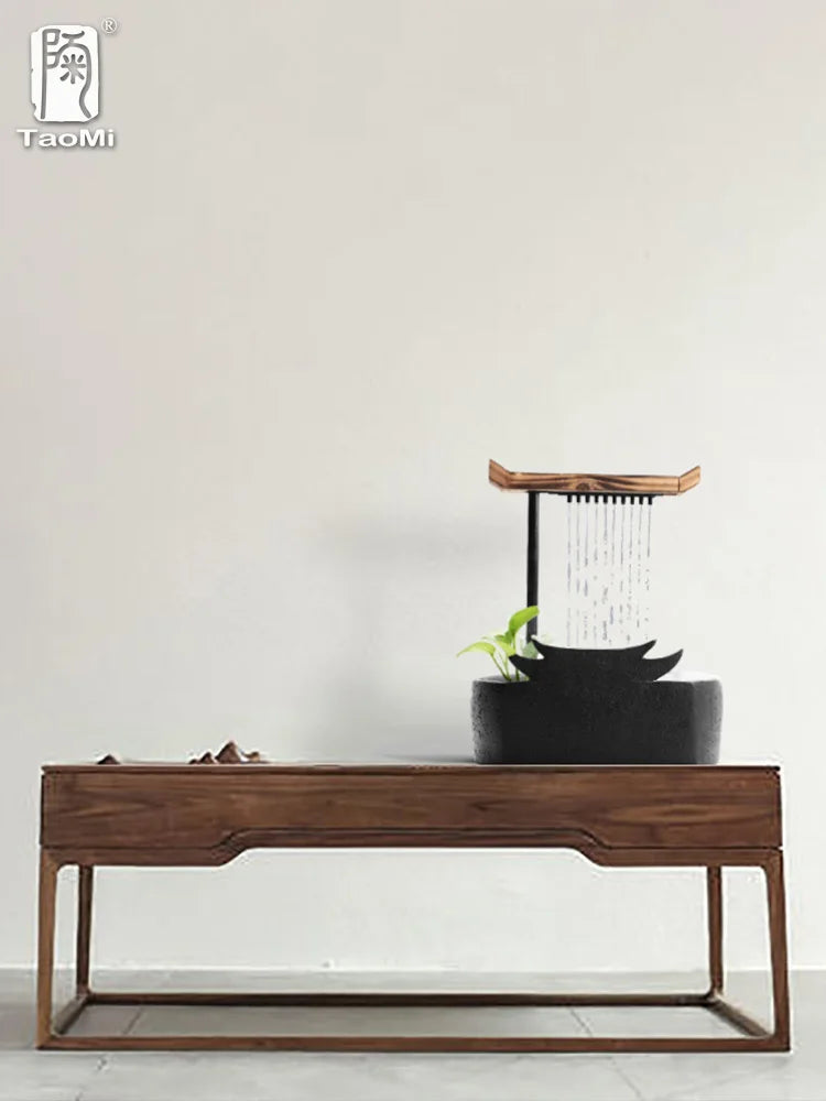 Chinese-style flowing water ornaments ceramic circulating water pumping water fountain fountain lucky feng shui living room