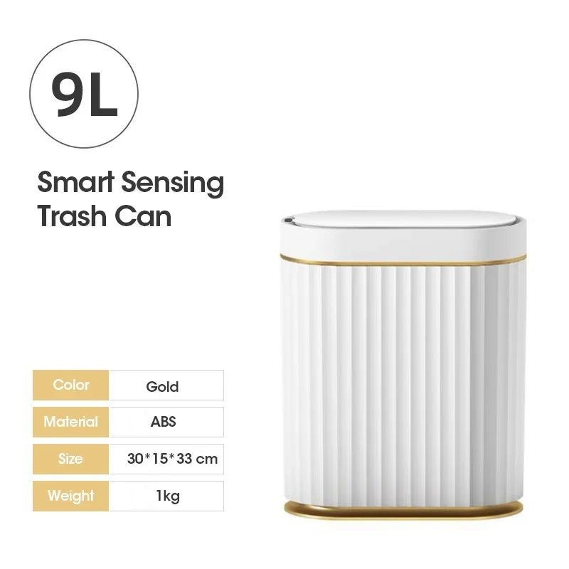 7L/9L Sm  på art Trash Can Electronic Automatic Smart Sensor Garbage Bin Household Toilet Waste Garbage Can for Kitchen Bathroom - AliExpress 15