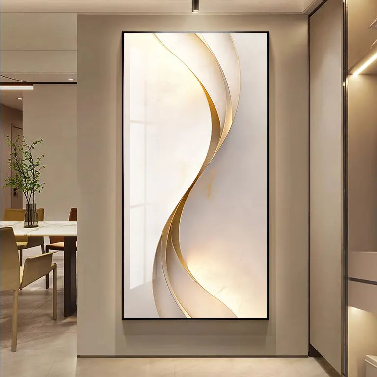 Modern Minimalist Mural Lamp Entrance Decoration Painting Facing Door High-End Hanging Painting Corridor Abstract Mural Hallway