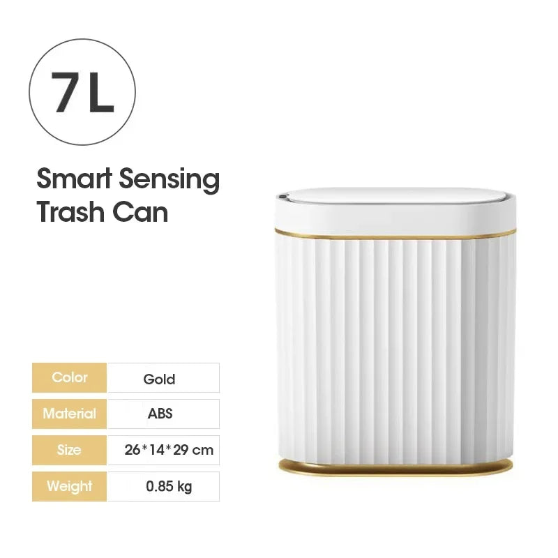 7L/9L Sm  på art Trash Can Electronic Automatic Smart Sensor Garbage Bin Household Toilet Waste Garbage Can for Kitchen Bathroom - AliExpress 15