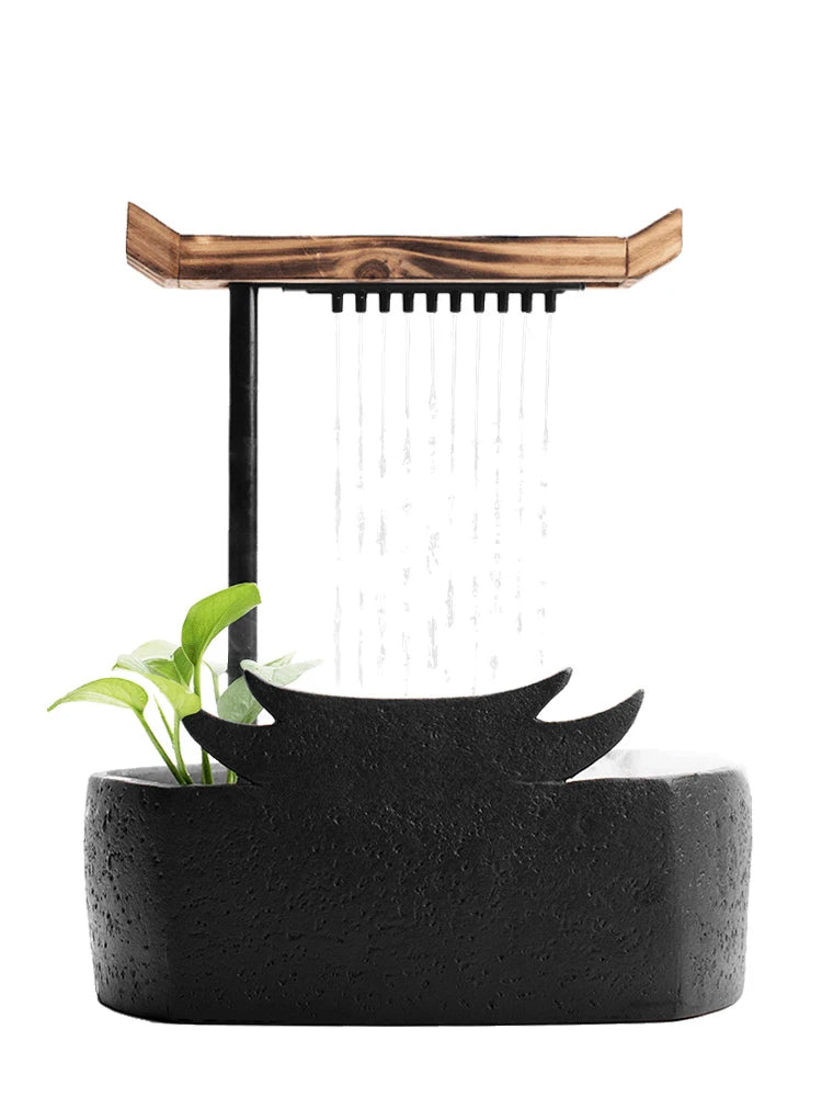 Chinese-style flowing water ornaments ceramic circulating water pumping water fountain fountain lucky feng shui living room