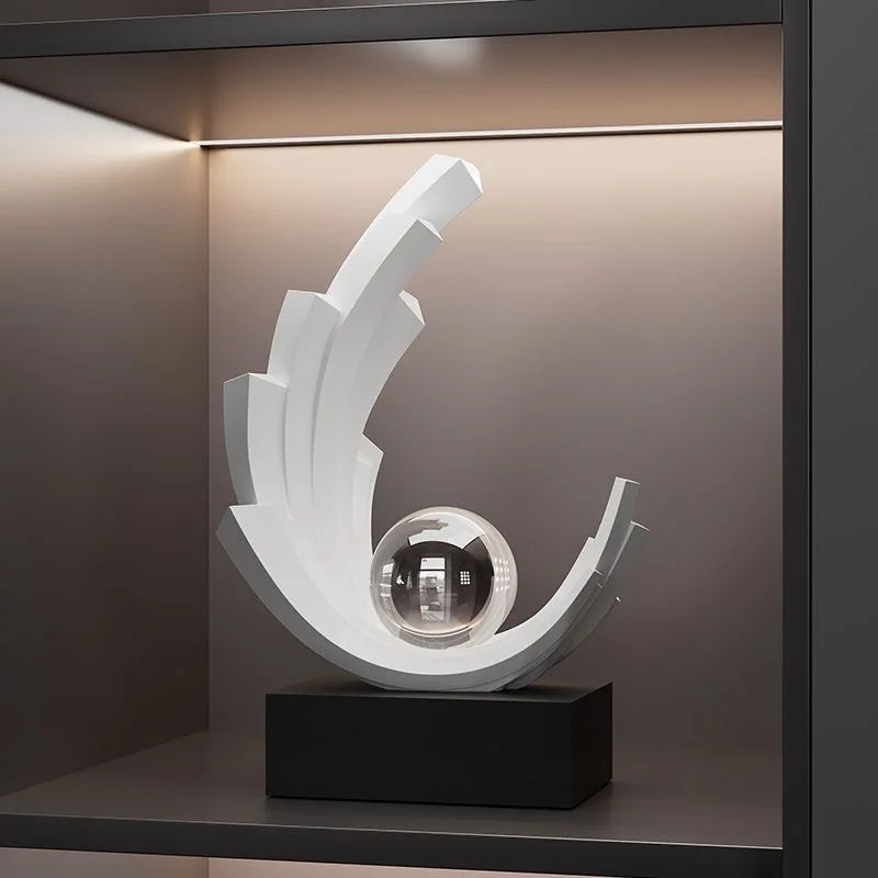 Golden Luxury Sculpture ✨ | Modern Decorative Art Piece