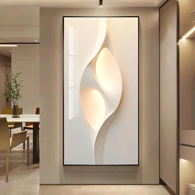 Modern Minimalist Mural Lamp Entrance Decoration Painting Facing Door High-End Hanging Painting Corridor Abstract Mural Hallway