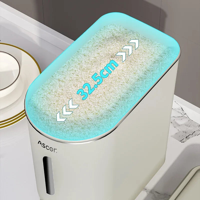 Rice bucket, household sealed rice tank, rice box, insect and moisture resistant, kitchen rice storage container, high-end